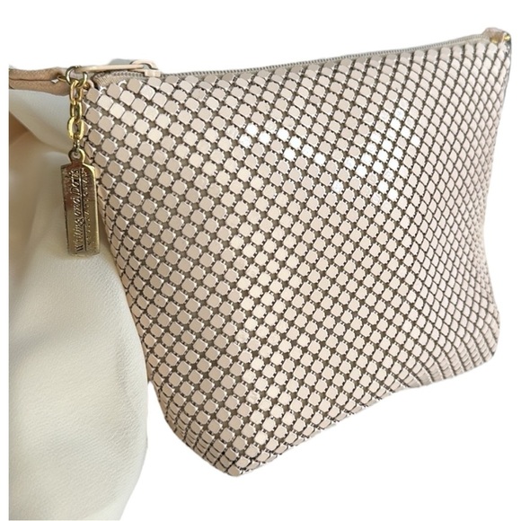 WHITING & DAVIS International Vintage Y2K Mini Crossbody Bag Mesh Blush Pink - Picture 4 of 14